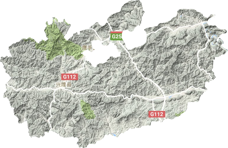 興隆縣地形圖