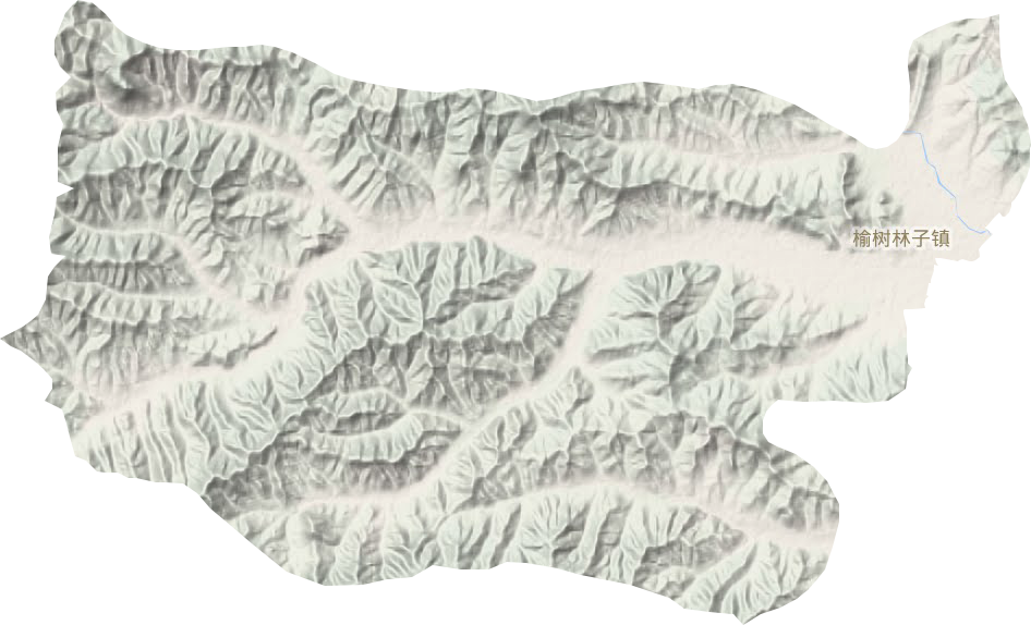 榆樹林子鎮地形圖