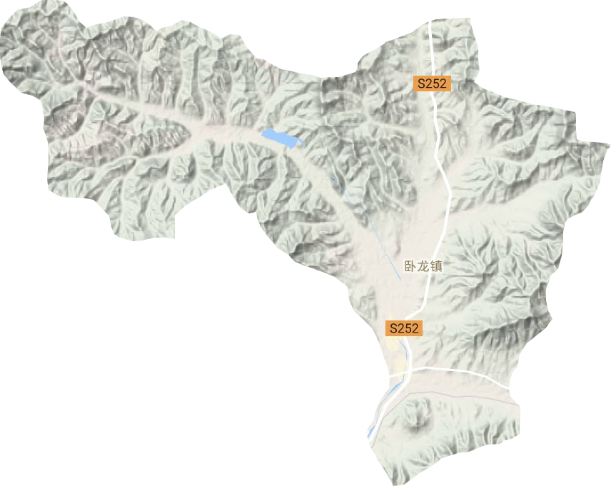 臥龍鎮地形圖