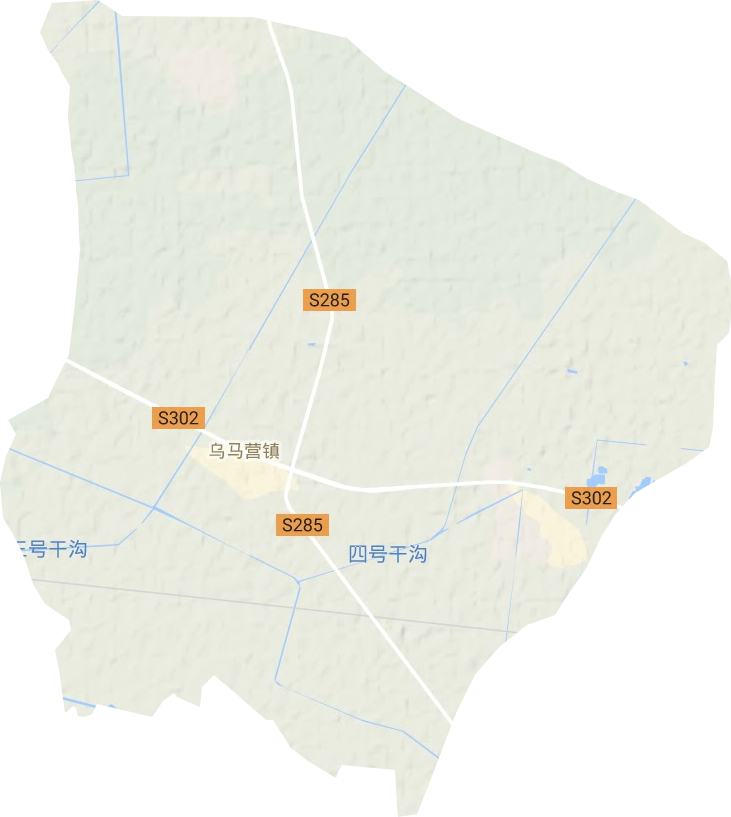 烏馬營鎮(zhèn)地形圖
