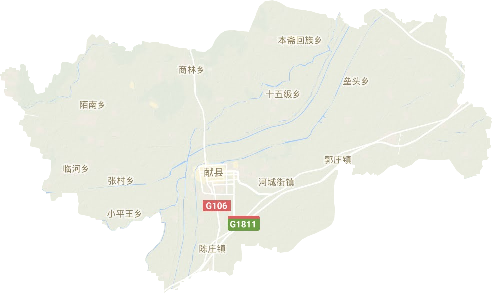 獻縣地形圖