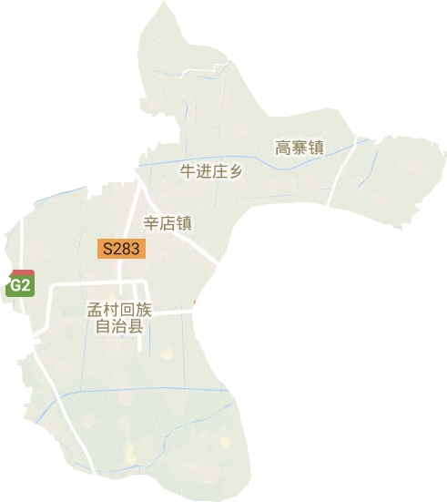孟村回族自治縣地形圖
