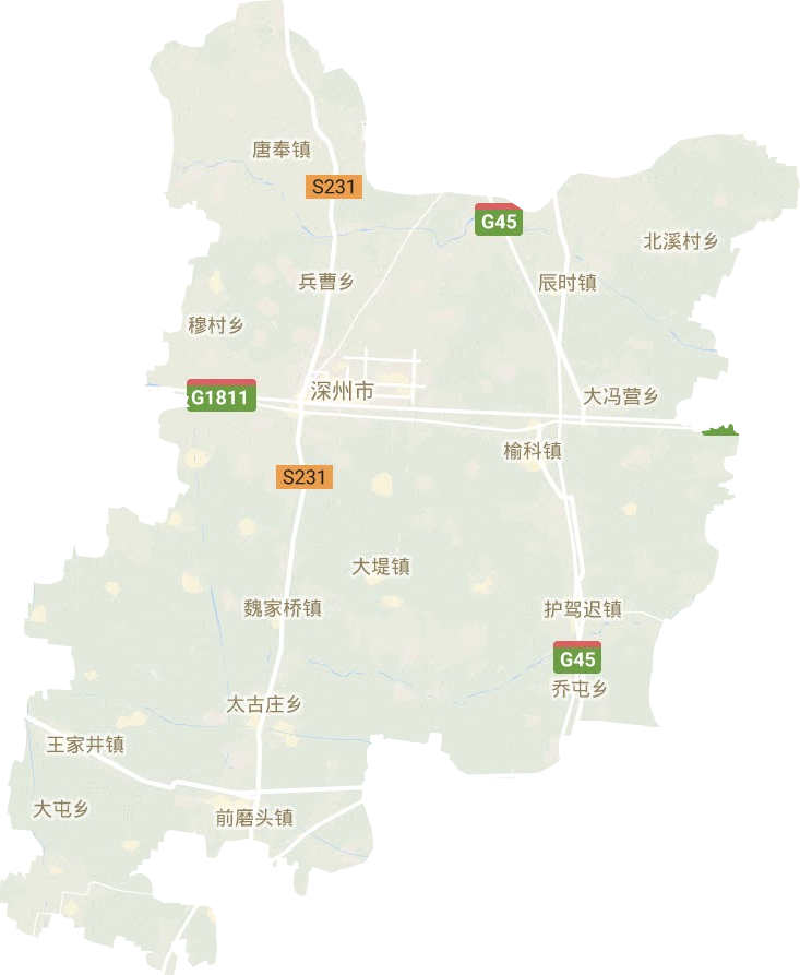 深州市地形圖