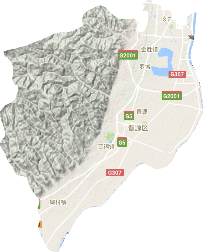 晉源區地形圖