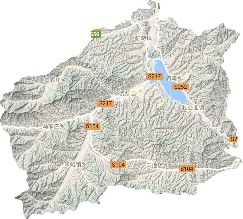 婁煩縣地形圖
