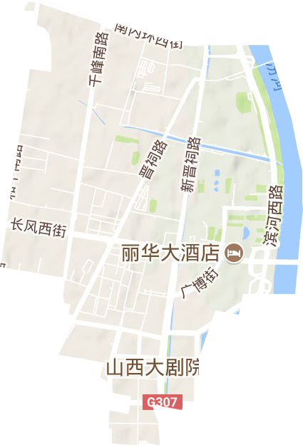 長(zhǎng)風(fēng)西街街道地形圖