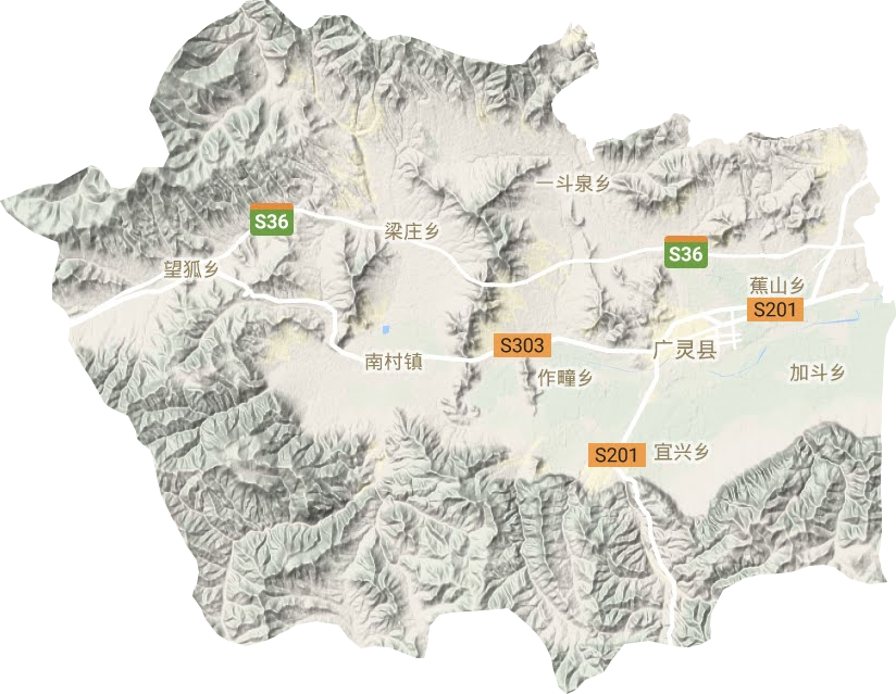 廣靈縣地形圖