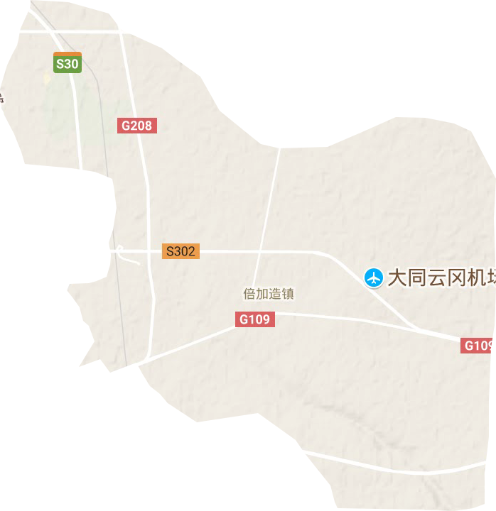 倍加造鎮地形圖