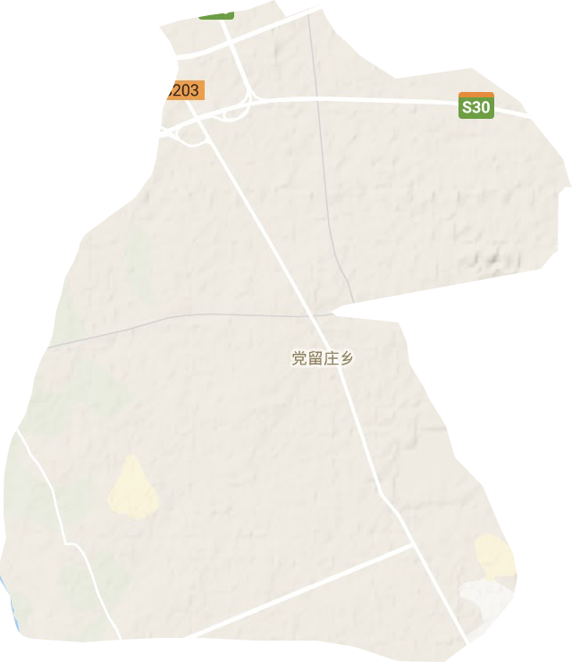 黨留莊鄉(xiāng)地形圖