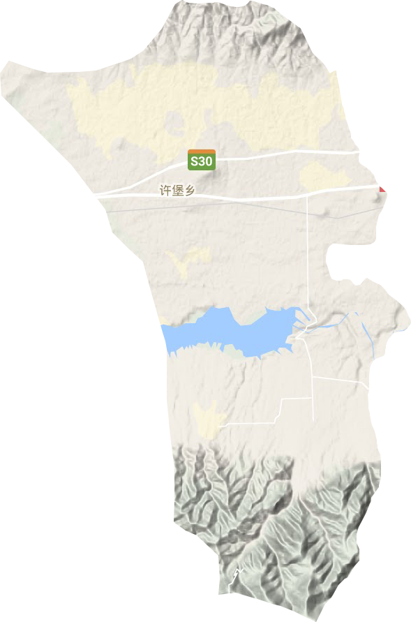 許堡鄉(xiāng)地形圖