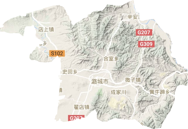 潞城市地形圖
