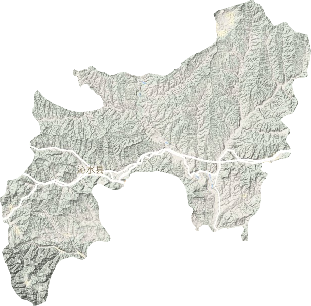 沁水縣地形圖