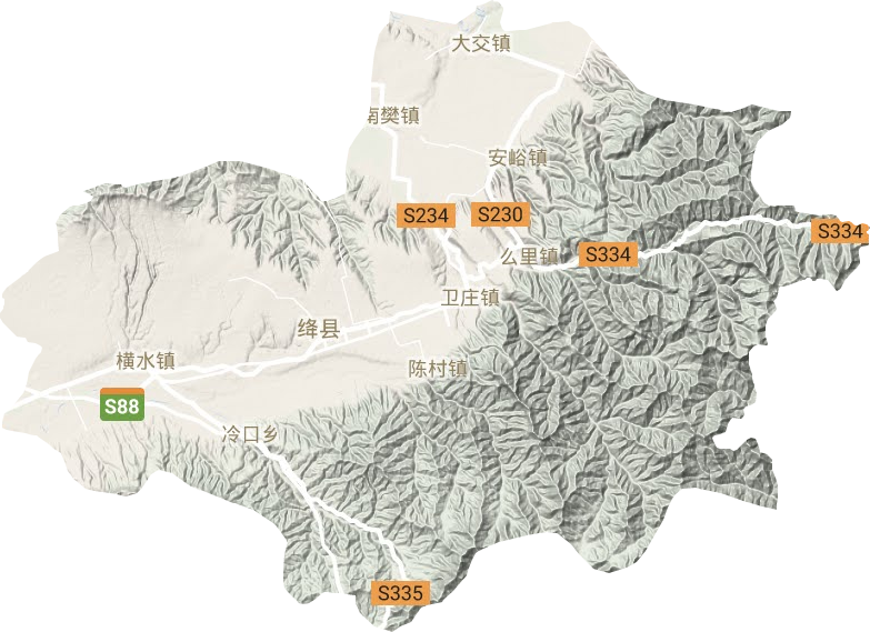 絳縣地形圖