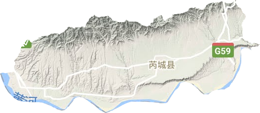 芮城縣地形圖
