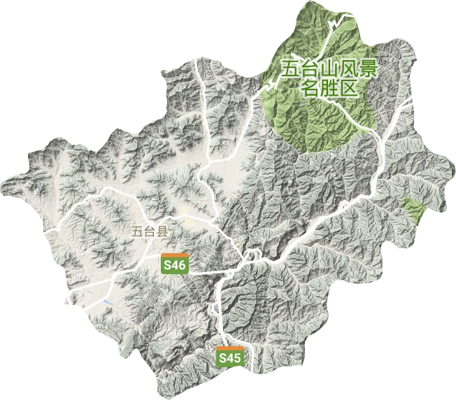 五臺縣地形圖
