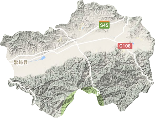 繁峙縣地形圖