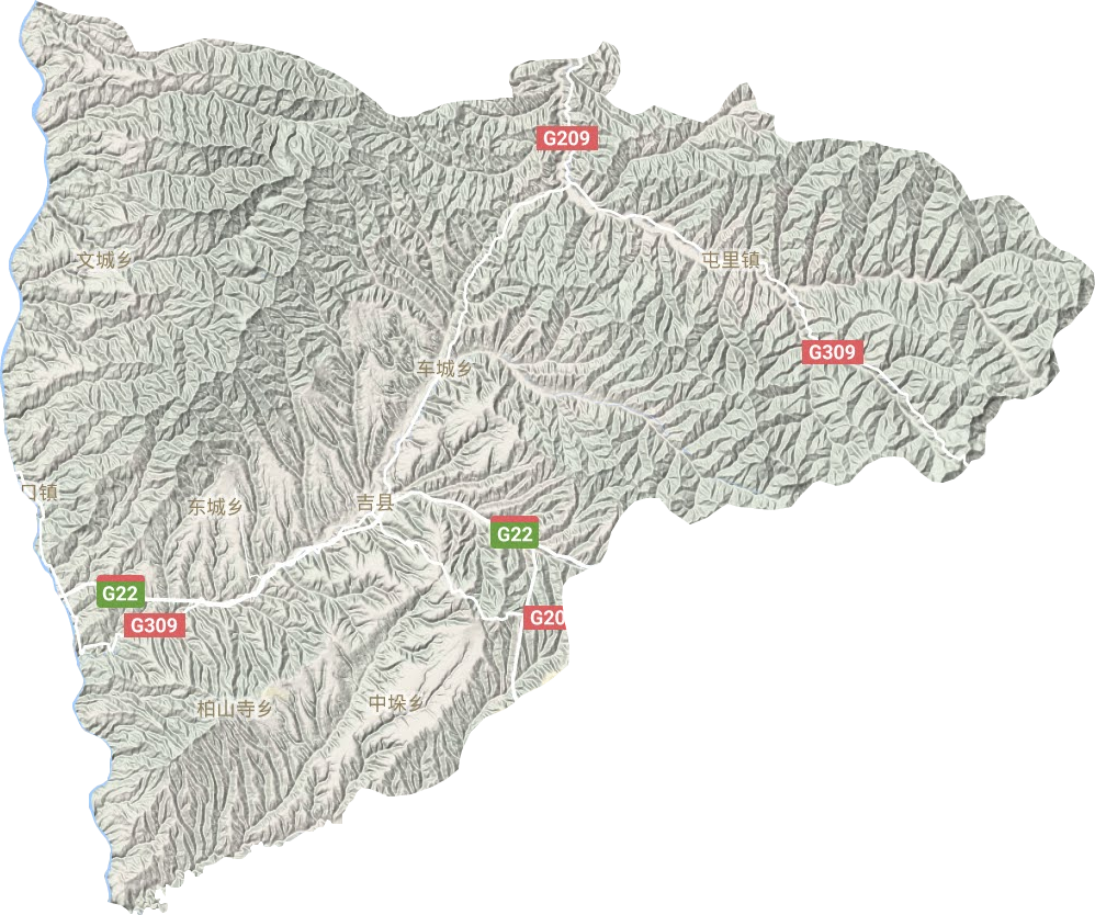 吉縣地形圖