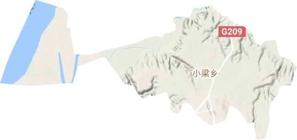小梁鄉(xiāng)地形圖