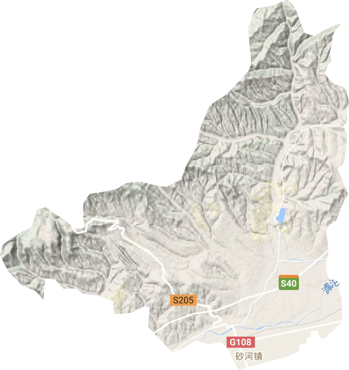 砂河鎮地形圖