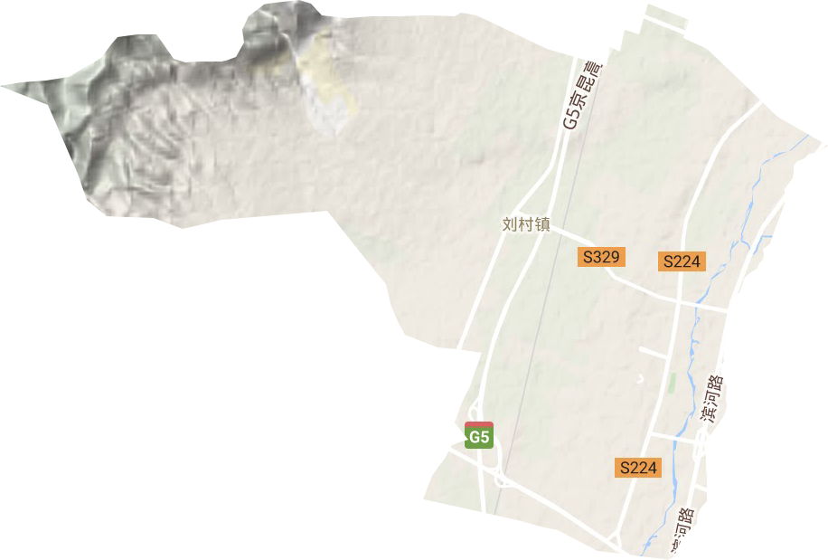 劉村鎮(zhèn)地形圖