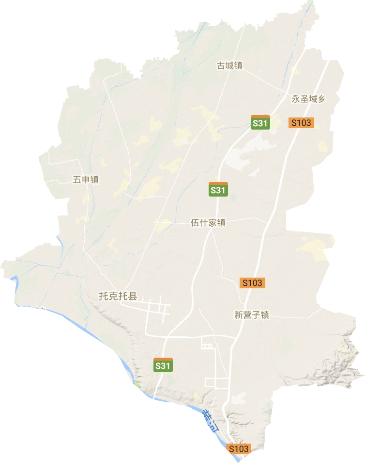 托克托縣地形圖