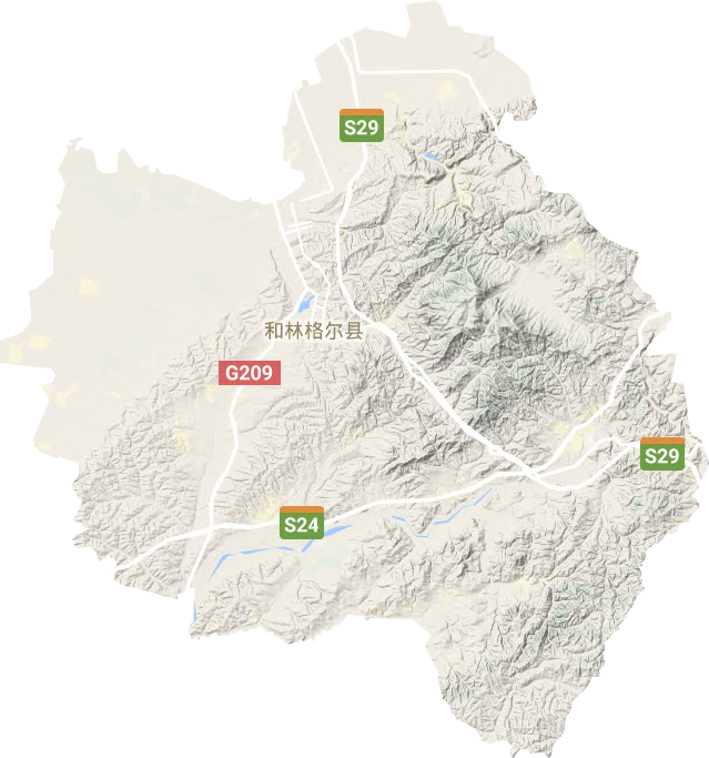 和林格爾縣地形圖