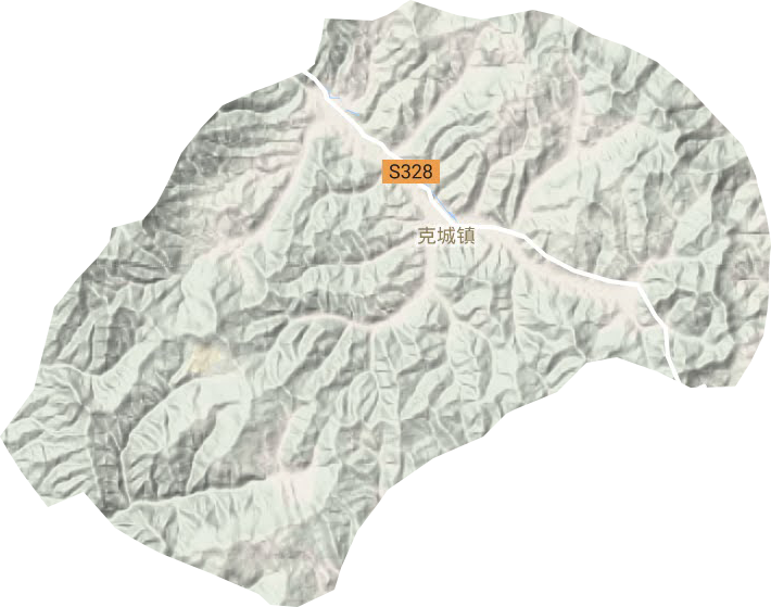 克城鎮(zhèn)地形圖