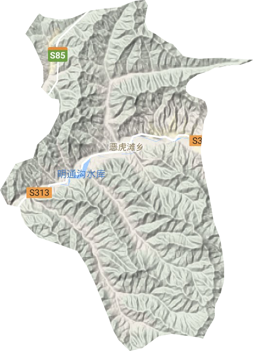惡虎灘鄉地形圖