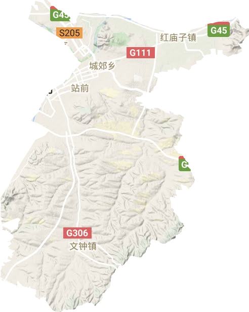 紅山區地形圖