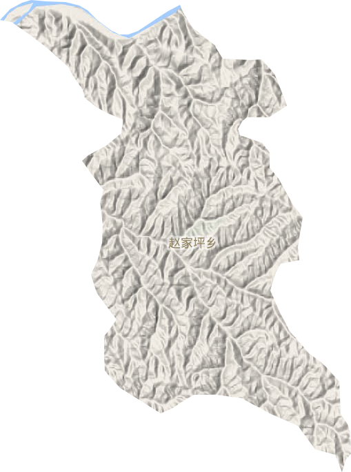 趙家坪鄉地形圖
