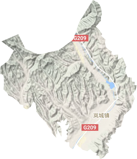 嵐城鎮地形圖
