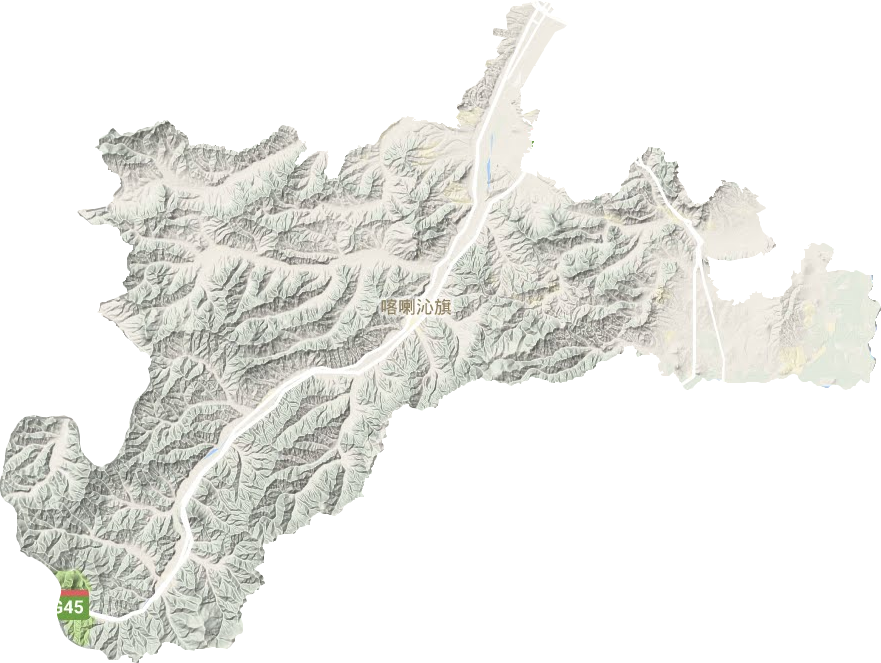 喀喇沁旗地形圖