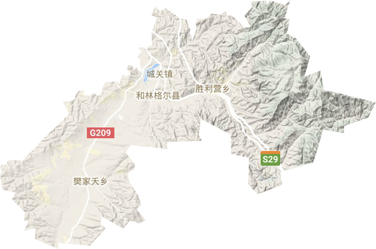城關鎮地形圖
