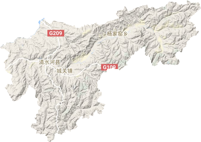 城關鎮地形圖