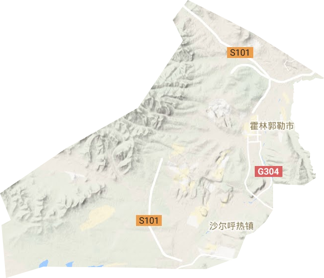 霍林郭勒市地形圖