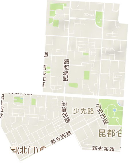 少先路街道地形圖