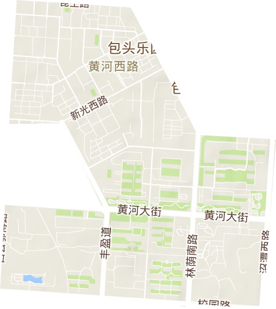 黃河西路街道地形圖