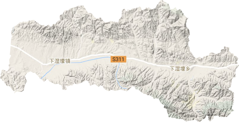 下濕壕鎮地形圖