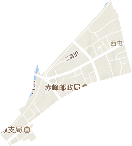 西屯街道地形圖
