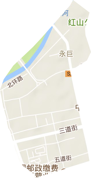永巨街道地形圖