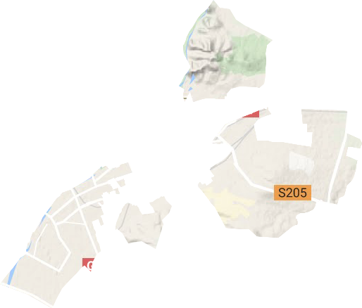 西城街道地形圖