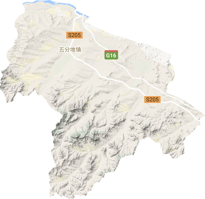 五分地鎮(zhèn)地形圖
