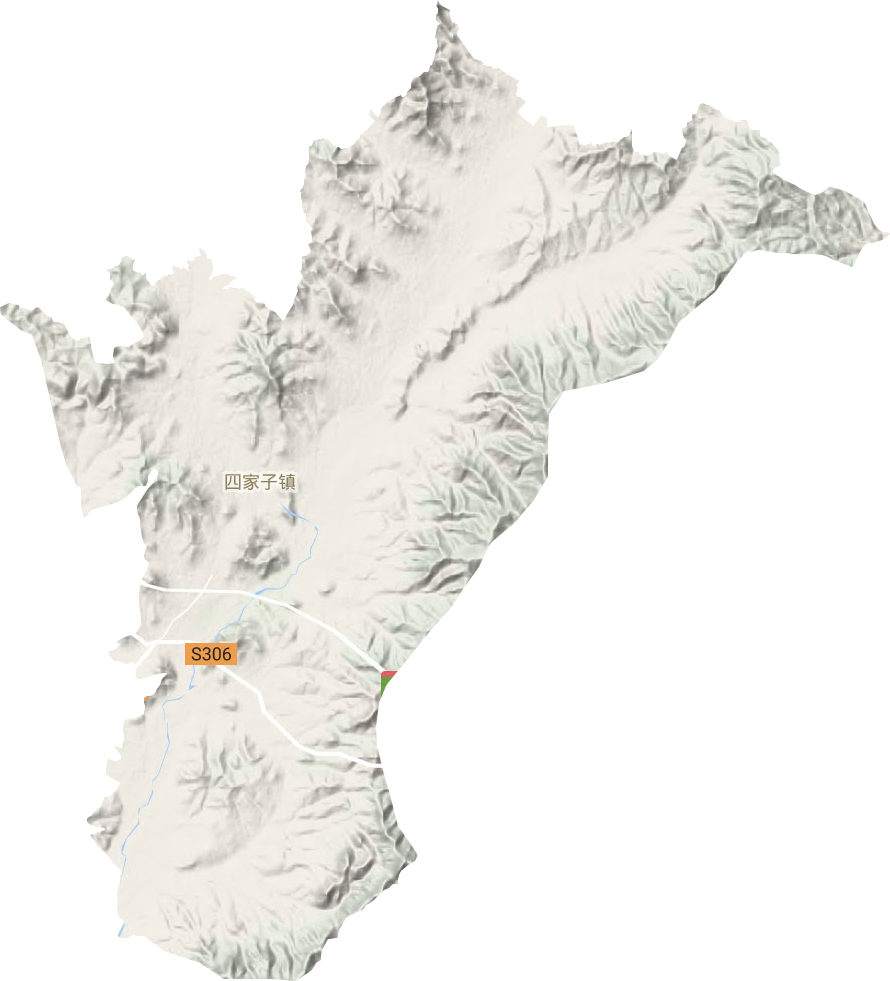 四家子鎮地形圖