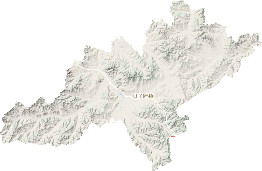 貝子府鎮(zhèn)地形圖