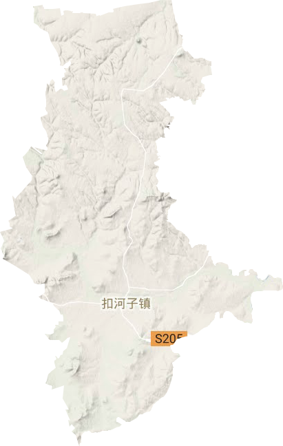 扣河子鎮地形圖