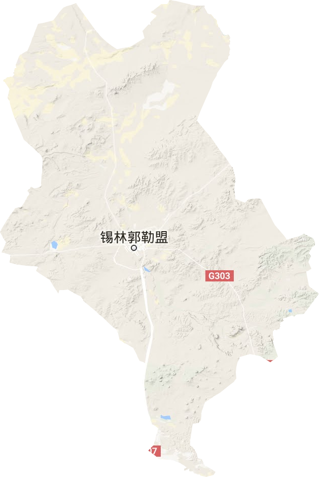 錫林浩特市地形圖