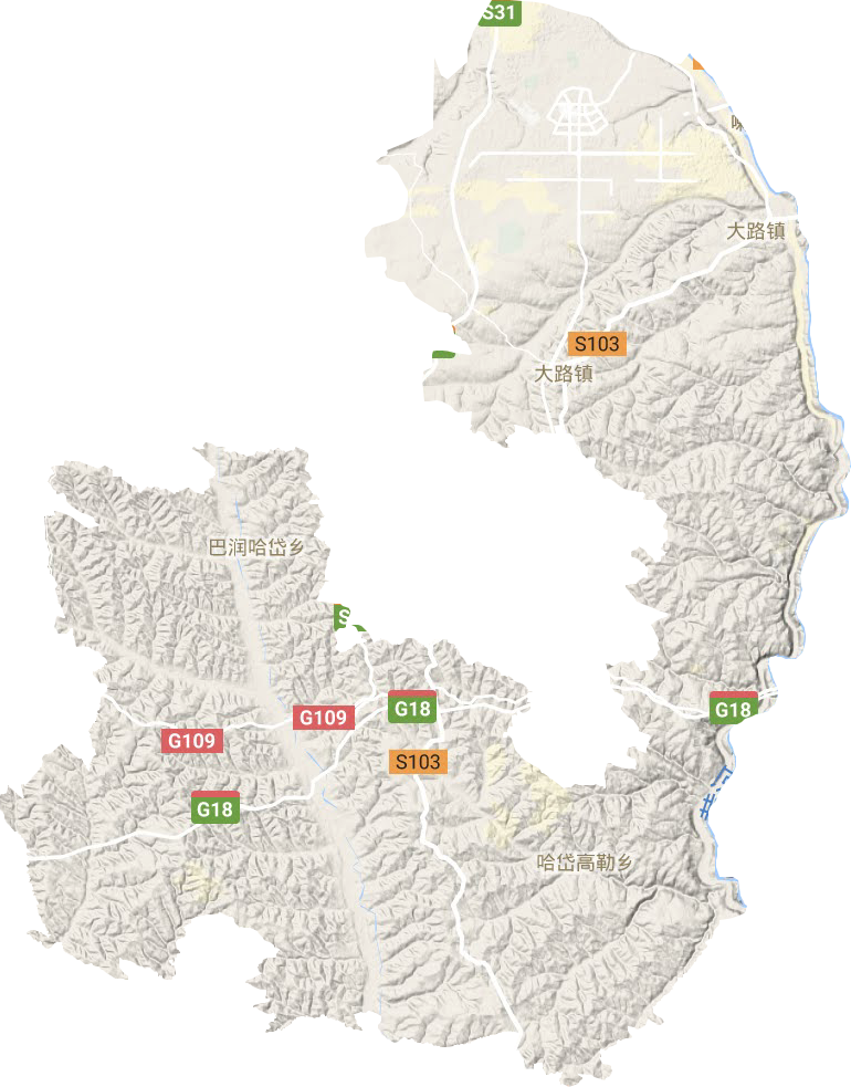 薛家灣鎮地形圖