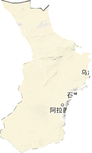 阿拉善左旗地形圖