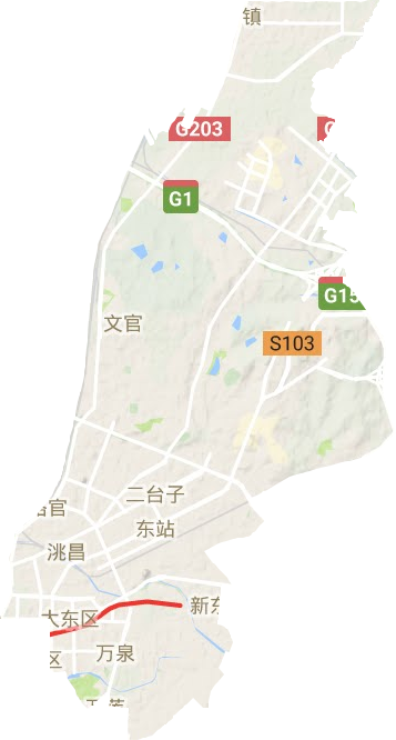 大東區(qū)地形圖