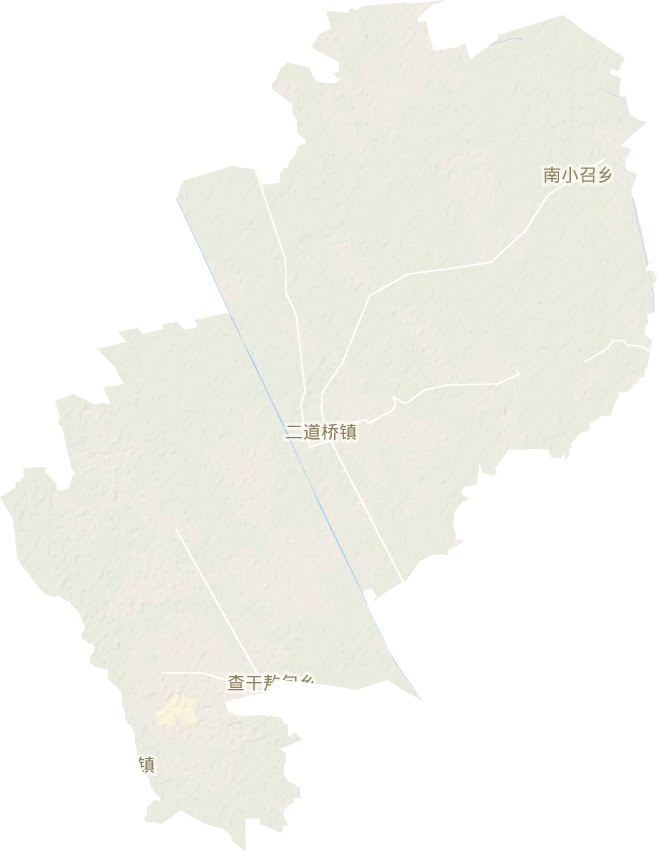 二道橋鎮(zhèn)地形圖